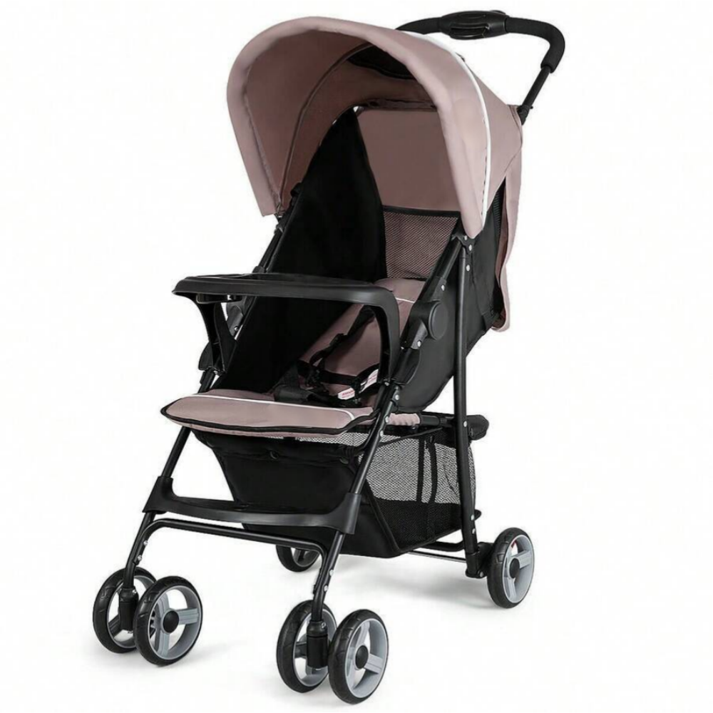 Portable Baby Toddler Stroller, High Landscape, One‑Hand Quick Fold, Convertible to Suitcase for Rolling Travel, Anti‑Skid Wheels & Large Capacity Storage Basket, Ideal for Travel（副本）