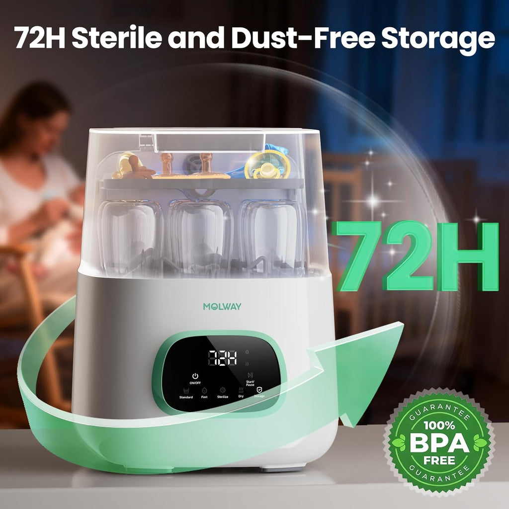 Baby Bottle Washer, Sterilizer and Dryer, All-in-One Pro Cleaning Machine for Bottles, Pump Parts & Baby Essentials, Effortless Care, Replaces Hand Washing