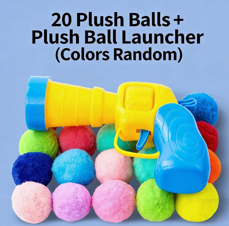 Cat Toy Balls: 20-Pack 3.0cm Soft Plush Balls Compatible with Automatic Launchers - Interactive Kitten Training & Play